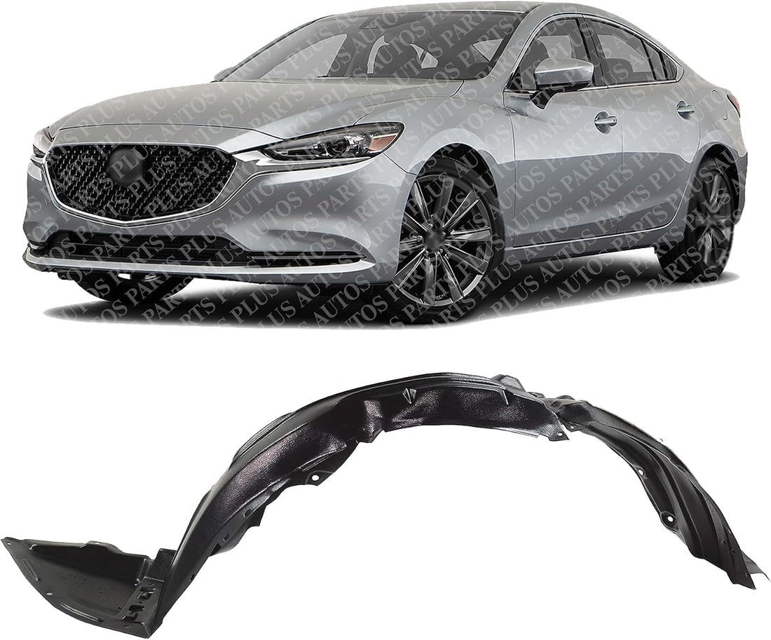 Front Fender Liner Left Driver Side Direct Replacement Compatible With 2018-2021 Mazda 6 MA1248151 GRF256140