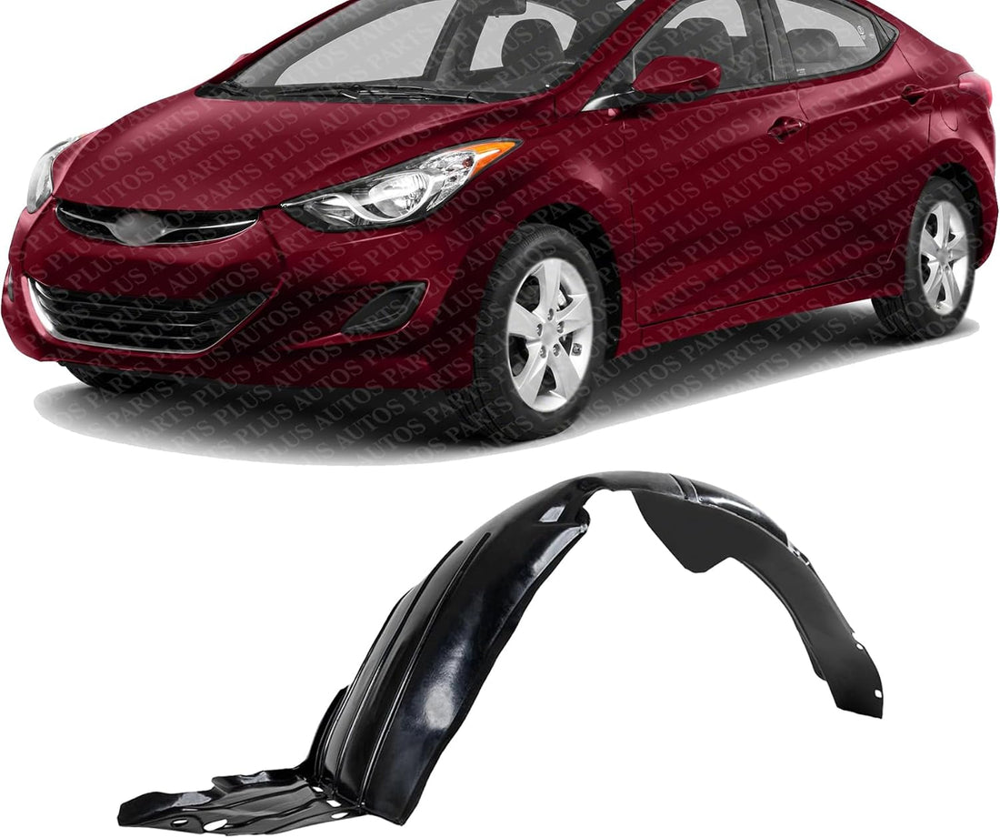 Front Fender Liner Left Driver Side Direct Replacement Compatible With 2011-2013 Hyundai Elantra HY1248125 868113Y000