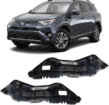 Set Of 2 Front Bumper Side Retainer Plastic Left Driver & Right Passenger Side Direct Replacement Compatible With 2016-2018 Toyota RAV4 TO1043129 TO1042129 525350R080 525360R060