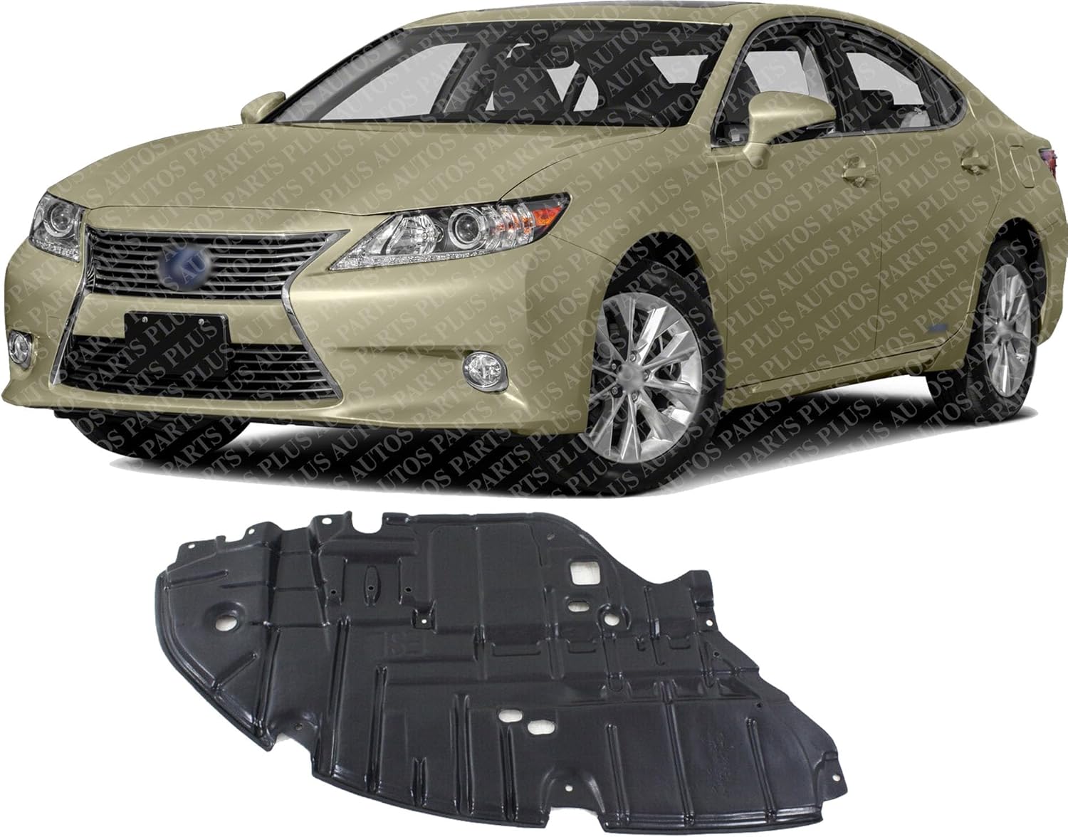 Front Engine Splash Shield Under Cover Left Driver Side Direct Replacement Compatible With 2013-2015 Lexus ES300h / ES350 LX1228138 5144233160