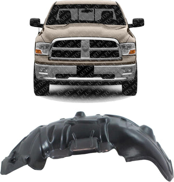 Front Fender Liner Left Driver Side Direct Replacement Compatible With 2009-2012 Dodge Ram 1500 CH1248152 68285577AA 68110687AD