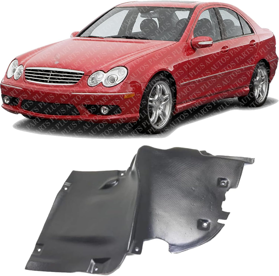 Front Lower Section Fender Liner Left Driver Side Direct Replacement Compatible With 2002-2005 Mercedes Benz C-Class MB1248112 2038841522
