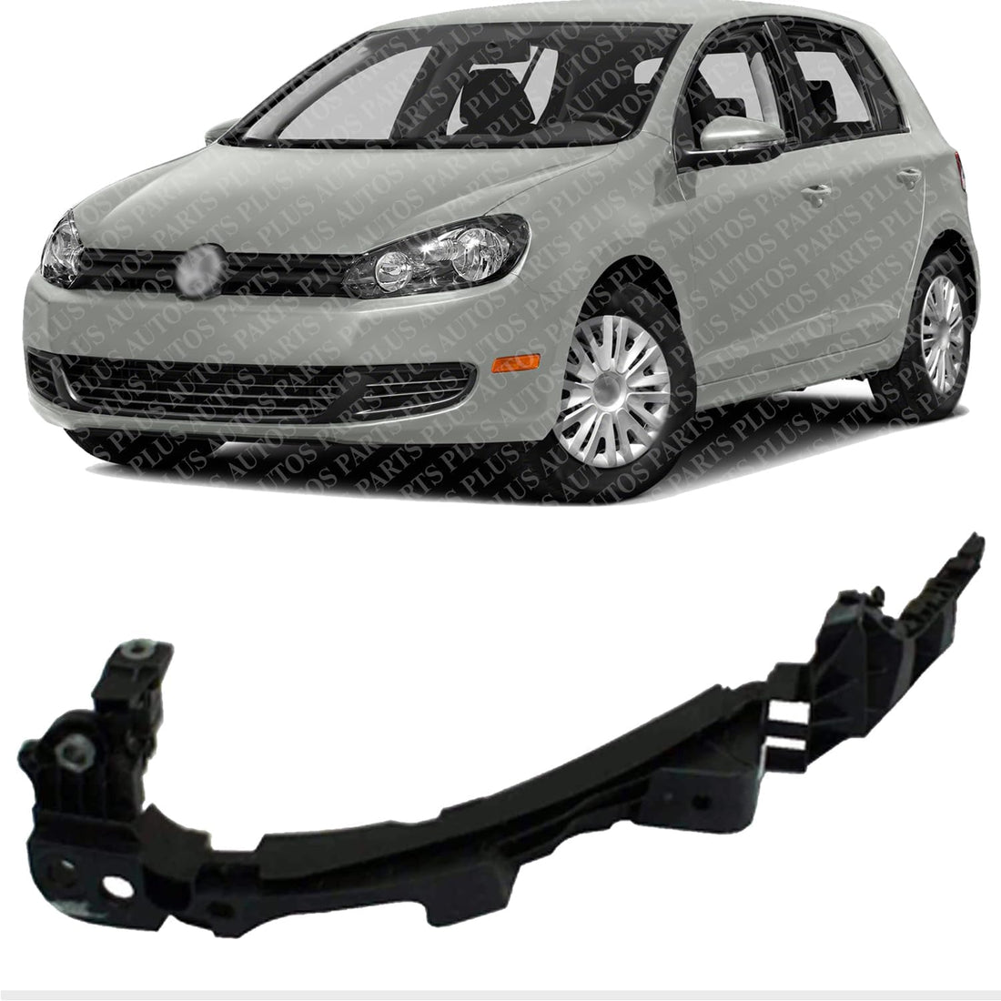 Front Bumper Cover Outer Bracket Left Driver Side Direct Replacement Compatible With 2010-2014 Volkswagen Golf/GTI VW1042105 5K0807571J