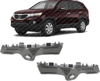 Set Of 2 Front Bumper Upper Bracket Steel Left Driver & Right Passenger Side Direct Replacement Compatible With 2011-2013 Kia Sorento KI1043103 KI1042103 865941U000 865931U000