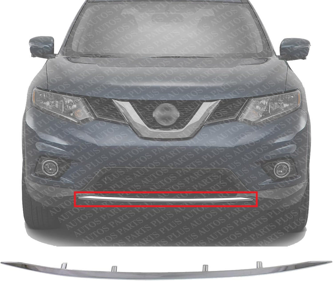 Front Bumper Molding Primed Direct Replacement Compatible With 2014-2016 Nissan Rogue NI1044109 620724BA0A