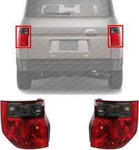 Set Of 2 Tail Light Lens And Housing Plastic Left Driver & Right Passenger Side Direct Replacement Compatible With 2003-2008 Honda Element HO2819125 HO2818125 33551SCVA01