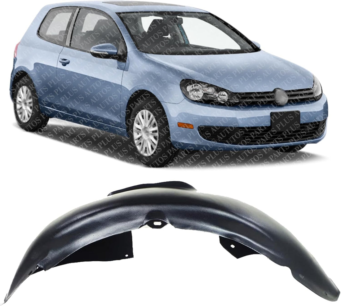 Front Fender Liner Rear Section Right Passenger Side Direct Replacement Compatible With 2005-2014 Volkswagen Jetta / 2010-2014 Golf VW1251108 1K5805978B