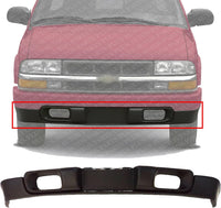 Front Bumper Lower Valance Air Deflector Textured With Fog Light Holes Direct Replacement Compatible With 1998-2004 Chevrolet S10 Pickup GM1092164 88967926