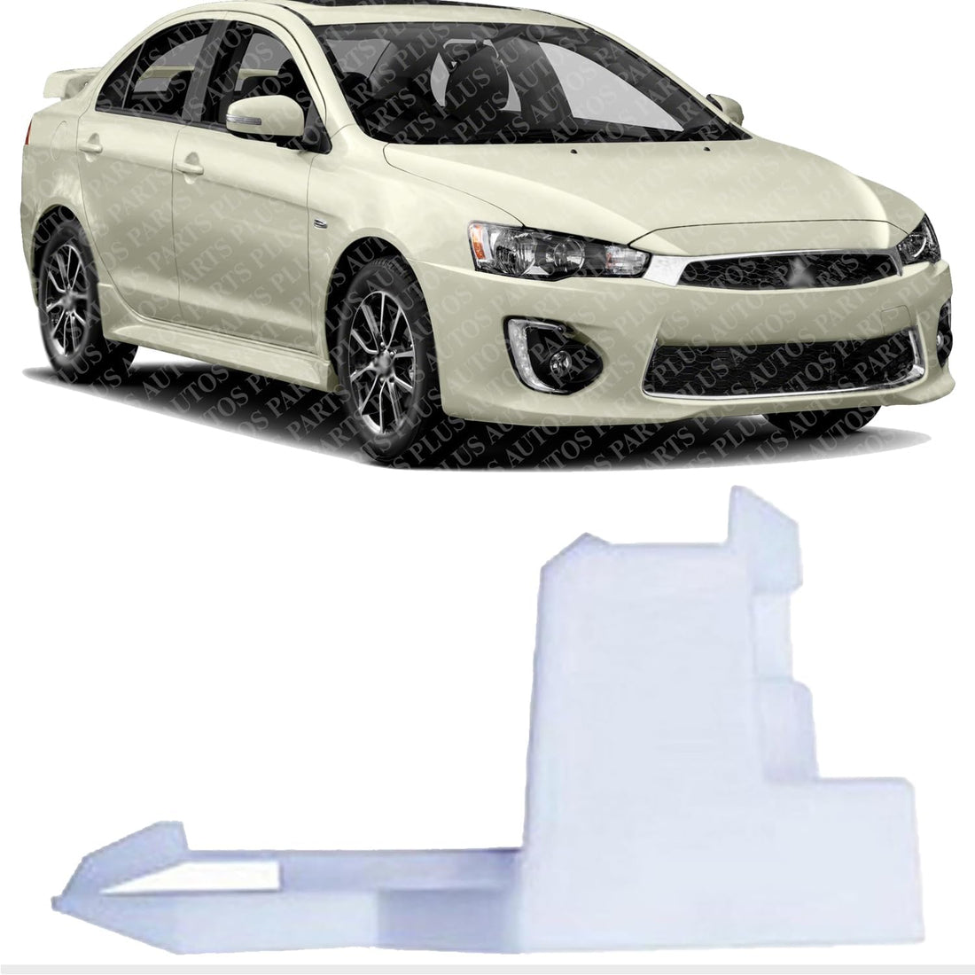 Front Bumper Bracket Right Passenger Side Direct Replacement Compatible With 2008-2017 Mitsubishi Lancer MI1043104 6400A852