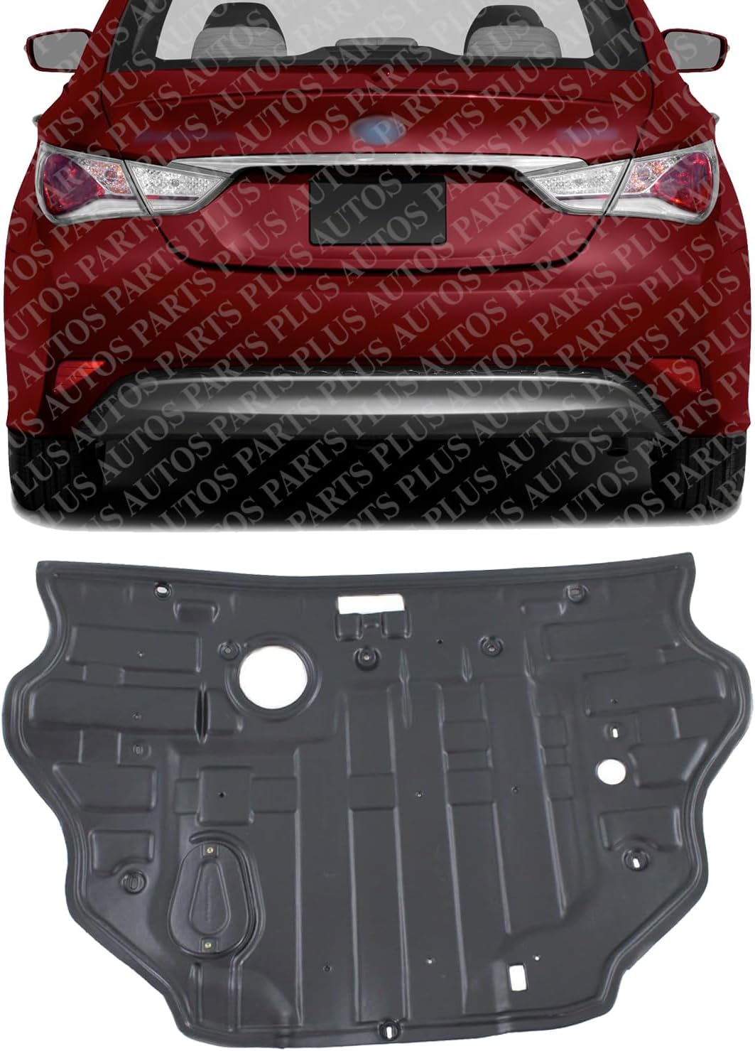 Rear Engine Splash Shield Under Cover Direct Replacement Compatible with 2011-2014 Hyundai Sonata HY1228172 291303S100