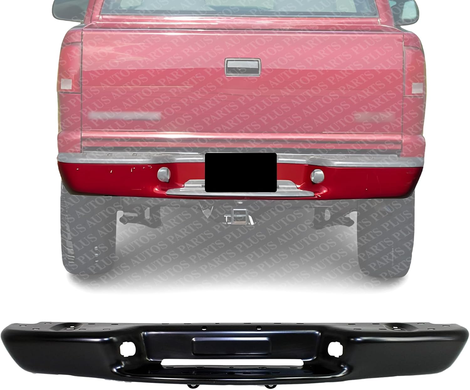 Step Bumper Face Bar Only With Pad Provision Without Mounting Bracket Primed Direct Replacement Compatible With 1998-2004 Chevrolet S10 GM1102414 15007515