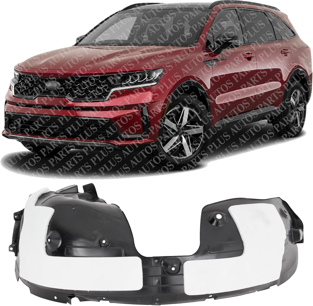 Front Fender Liner Left Driver Side Direct Replacement Compatible With 2021-2023 Kia Sorento KI1248171 86811R5010