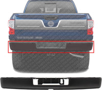 Rear Step Bumper Face Bar Primed Steel With Tow Hitch Direct Replacement Compatible With 2017-2019 Nissan Titan / 2016-2019 XD NI1102163 85030EZ50A