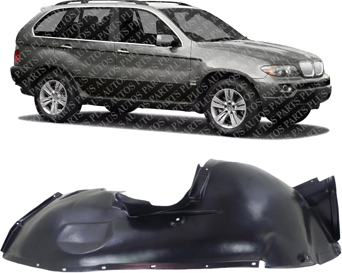 Front Fender Liner Right Passenger Side Direct Replacement Compatible With 2000-2006 BMW X5 BM1251113 51717129444