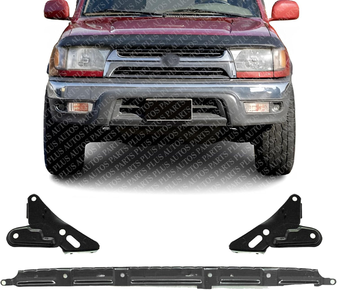 AUTOS PARTS PLUS Front Bumper Retainer Valance Support + Mounting Arm Brackets Right Passenger & Left Driver Side Direct Replacement Compatible With 1999-2002 Toyota 4Runner TO1041101 TO1066126