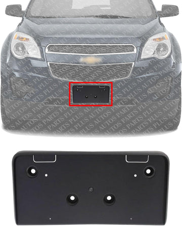 Front License Plate Bracket Textured Direct Replacement Compatible with 2010-2015 Chevrolet Equinox GM1068134 25798733