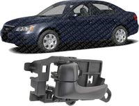 Front Interior Door Handel Textured Left Driver Side Direct Replacement Compatible with 2008-2010 Hyundai Sonata HY1352135 826103K520HZ
