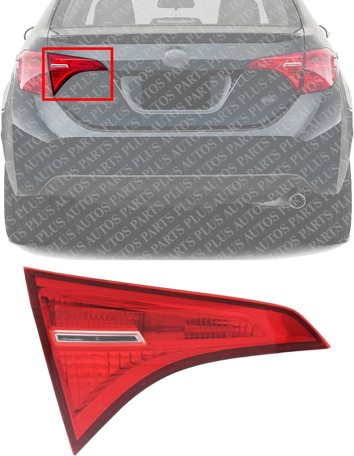 Tail Light Inner Assembly Left Driver Side Direct Replacement Compatible With 2017-2019 Toyota Corolla TO2802136 8159002A60