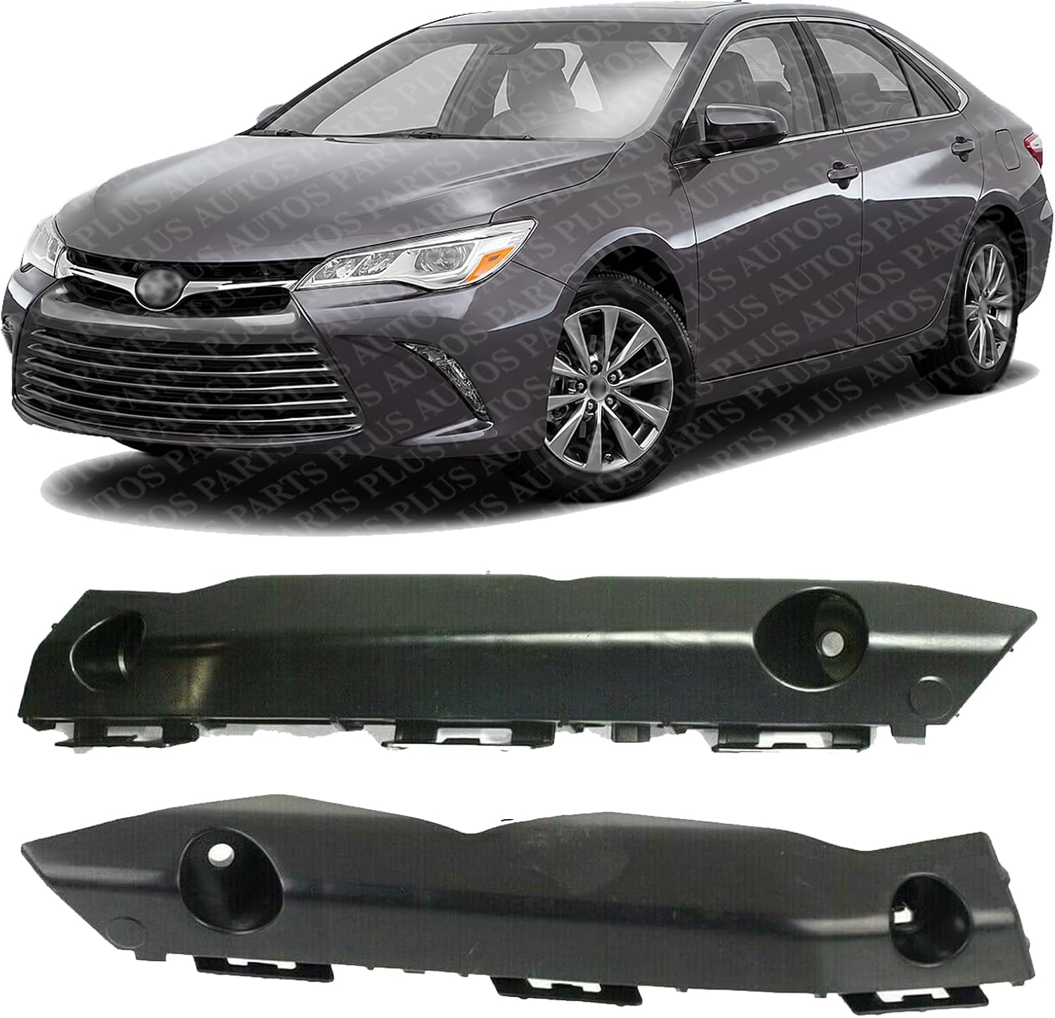 Set Of 2 Front Bumper Retainer Plastic Left Driver & Right Passenger Side Direct Replacement Compatible With 2015-2017 Toyota Camry TO1033121 TO1032121 5253506190 5253606190