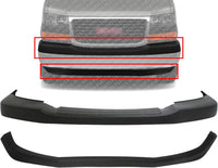 Front Bumper Upper Cover + Lower Valance Air Deflector Textured Direct Replacement Compatible With 2003-2017 Chevrolet Express/GMC Savana Van GM1092226 GM1000693 25758613 22890548