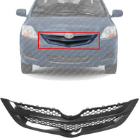 Front Upper Grille Textured Shell & Insert Direct Replacement Compatible With 2007-2008 Toyota Yaris TO1200294 5311152460C0