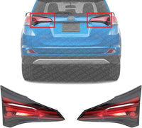 Set Of 2 Tail Light Inner Assembly Halogen Right Passenger & Left Driver Side Direct Replacement Compatible With 2016-2018 Toyota RAV4 TO2803133 TO2802133 815800R031 815900R031