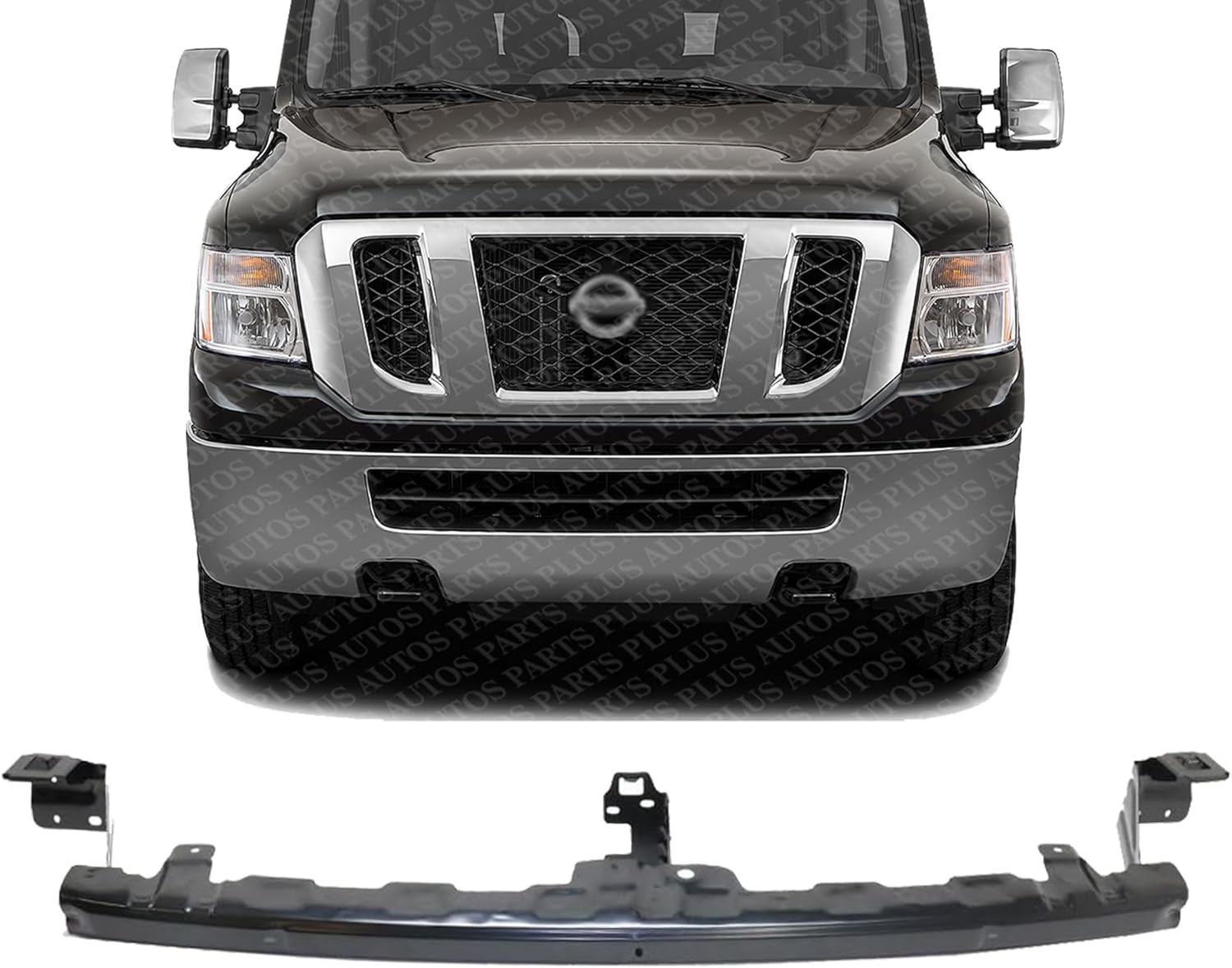 Front Bumper Upper Retainer Steel Direct Replacement Compatible With 2012-2021 Nissan NV-Series Full Size Van NI1035111 622909JH0A