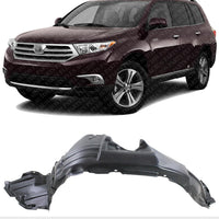 Front Fender Liner Vacuum Form Left Driver Side Without Towing Package Direct Replacement Compatible With 2011-2013 Toyota Highlander TO1248172 538060E070