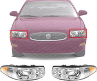 Set Of 2 Front Head Light Assembly Composite With Marker Lamp Left Driver & Right Passenger Side Direct Replacement Compatible With 2000-2005 Buick LeSabre GM2502210 GM2503210