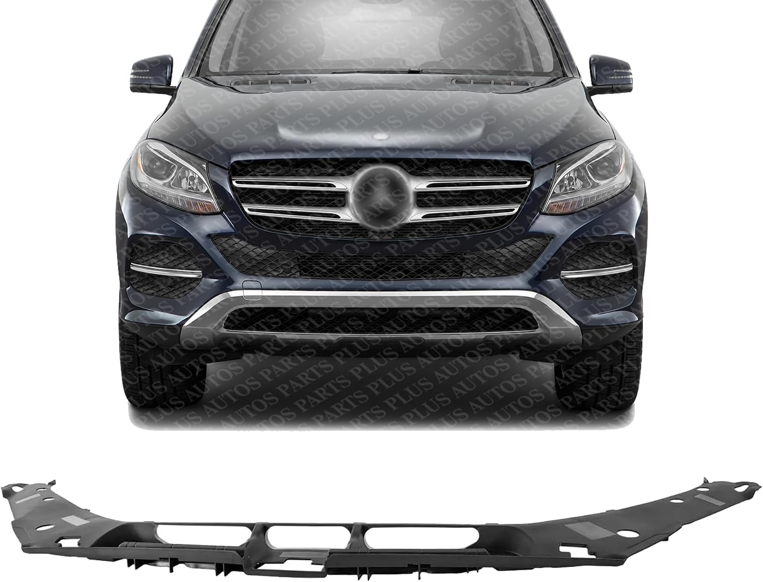 Front Radiator Support Support Cover Plastic Direct Replacement Compatible With 2012-2015 Mercedes Benz M-Class / 2016-2019 Mercedes Benz GLE-Class MB1224100 1668842922