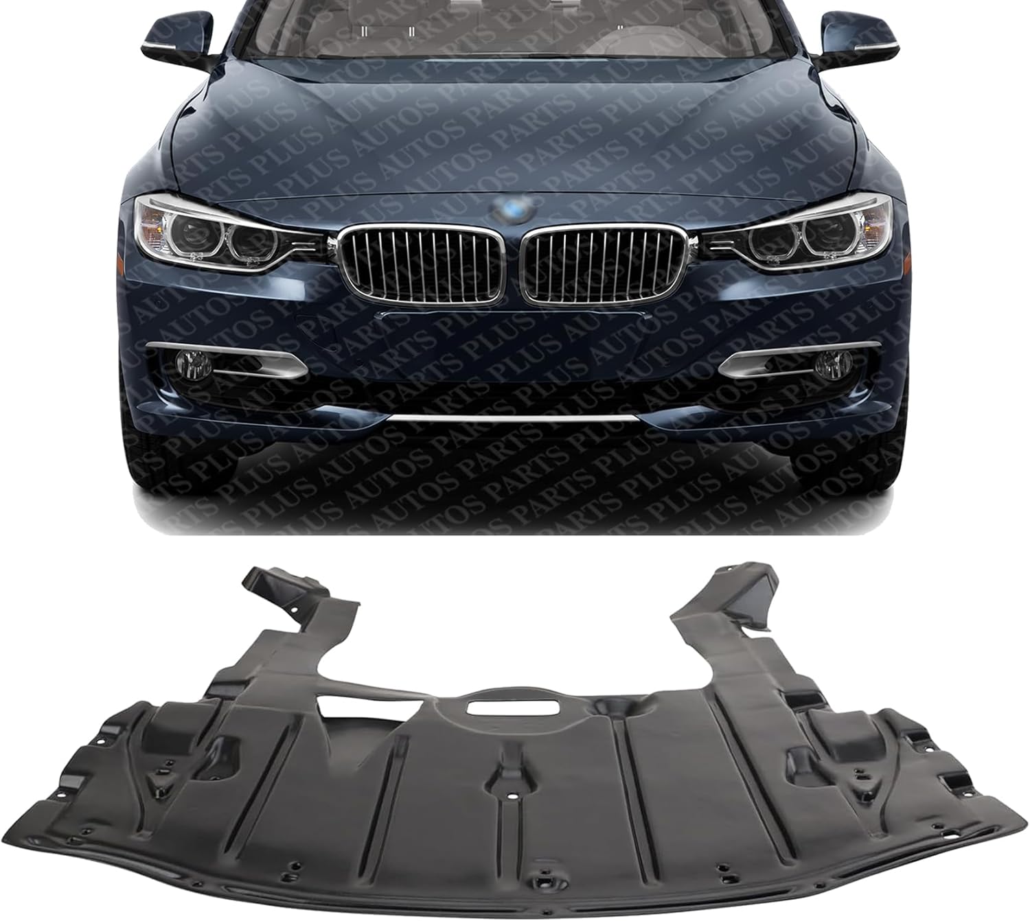 Front Engine Splash Shield Under Cover Direct Replacement Compatible with 2006-2013 BMW 3-Series BM1228117 51757117369