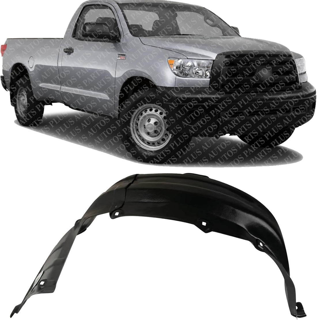 Front Fender Liner Rear Section Right Passenger Side Direct Replacement Compatible With 2007-2013 Toyota Tundra / 2008-2020 Sequoia TO1249145 538070C020
