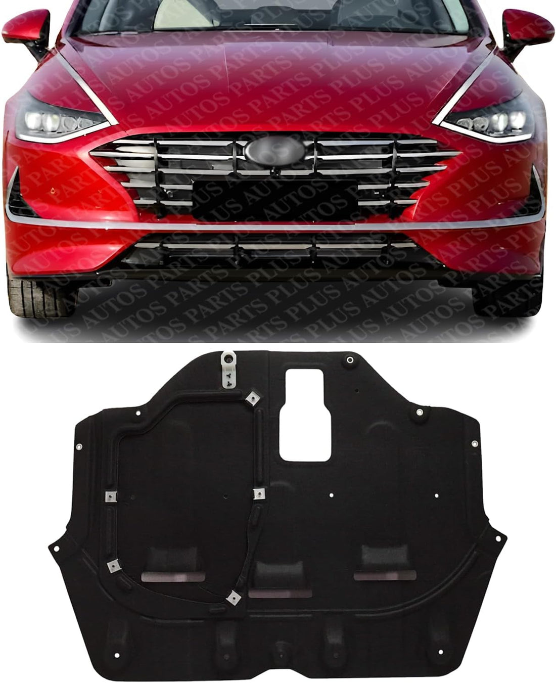 Front Engine Splash Shield Under Cover Plastic Direct Replacement Compatible with 2018-2019 Hyundai Sonata HY1228197 29130C2600