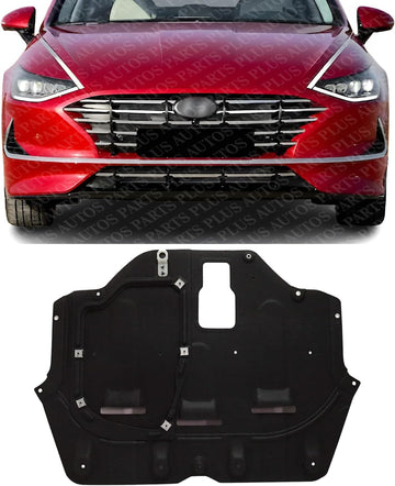 Front Engine Splash Shield Under Cover Plastic Direct Replacement Compatible with 2018-2019 Hyundai Sonata HY1228197 29130C2600