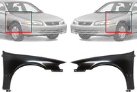 Set Of 2 Front Fenders Primed Steel Left Driver & Right Passenger Side Direct Replacement Compatible With 1997-2001 Toyota Camry ‎TO1240162 TO1241162 53811AA020 53812AA020