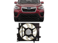 Front Radiator Fan Assembly Plastic Direct Replacement Compatible with 2019-2021 Subaru Forester SU3115137 45131FL000 45122SJ000 45121FJ000