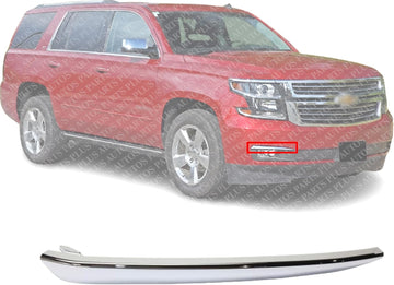 Front Bumper Lower Outer Trim Molding Right Passenger Side Direct Replacement Compatible With 2015-2020 Chevrolet Suburban/Tahoe GM1047106 22936485