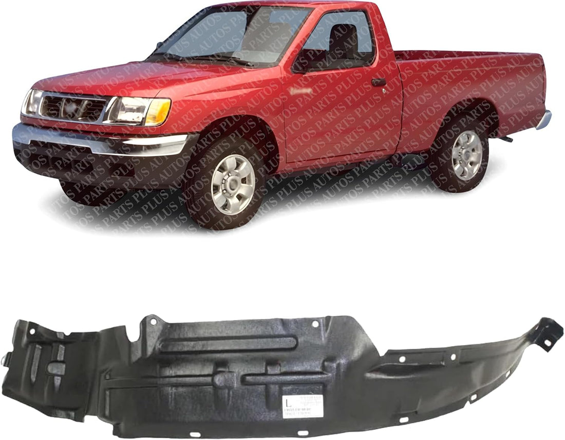 Front Fender Liner Left Driver Side Direct Replacement Compatible With 1998-2004 Nissan Frontier NI1248104 638439Z400