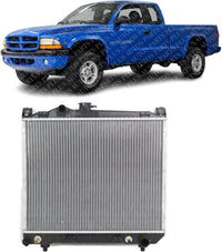 Front Radiator Aluminum Core Direct Replacement Compatible With 1988-1991 Dodge Dakota CH3010132 4874198