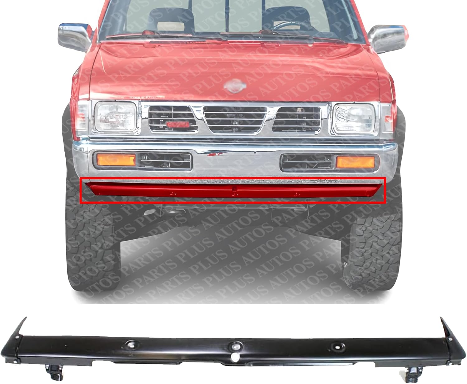 Front Lower Valance Panel Primed Steel Direct Replacement Compatible With 1993-1997 Nissan Pickup NI1095105 6265056G00