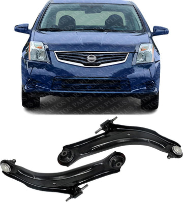Set Of 2 Front Control Arm Lower With Ball Joint Right Passenger & Left Driver Side Direct Replacement Compatible With 2007-2012 Nissan Sentra 54500ET000 54501ET000