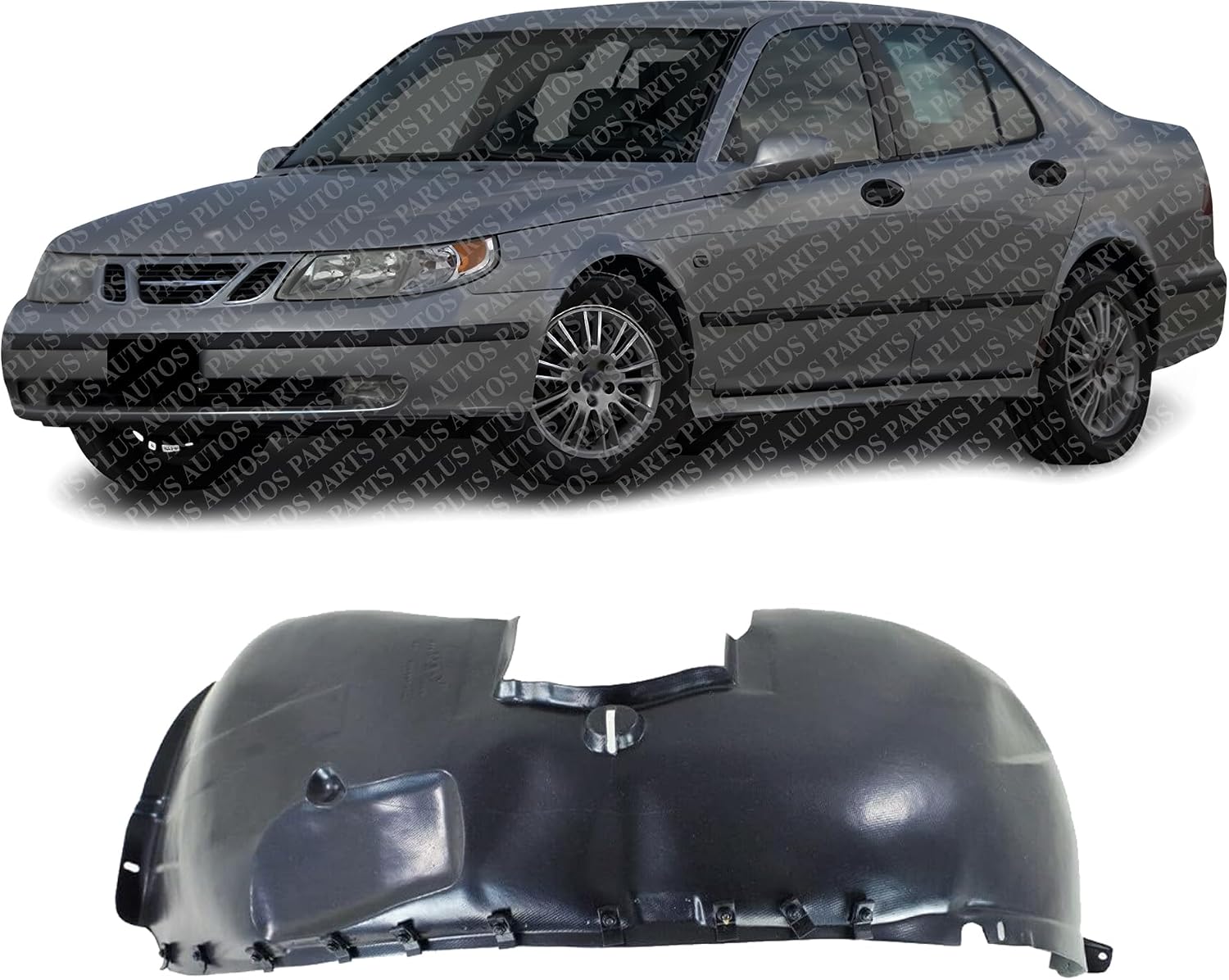 Front Fender Liner Left Driver Side Direct Replacement Compatible With 1999-2005 Saab 9-5 SB1248101 4592937
