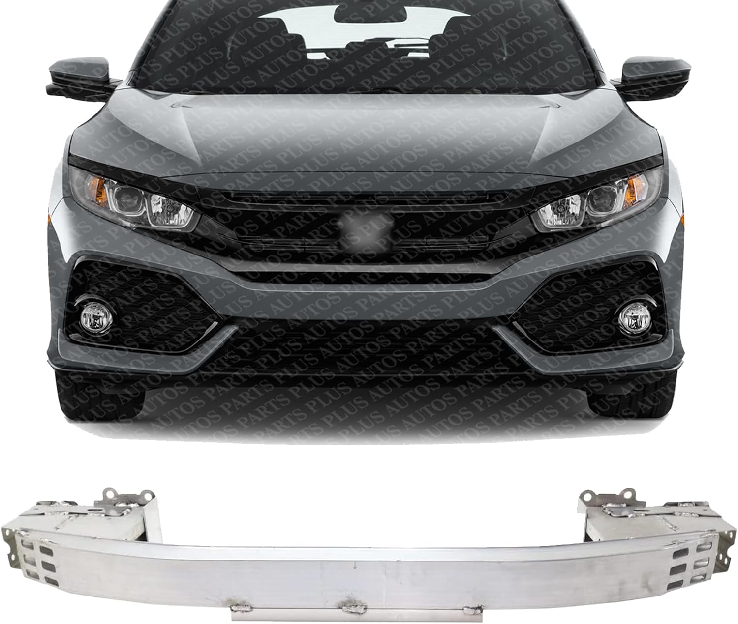 Front Bumper Reinforcement Aluminum Direct Replacement Compatible With 2016-2019 Honda Civic HO1006196 71130TGGA00