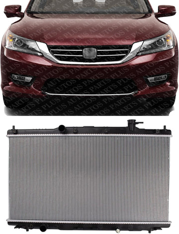 Front Radiator Aluminum Core Direct Replacement Compatible With 2013-2017 Honda Accord / 2015-2020 Acura TLX HO3010234 190105A2A01