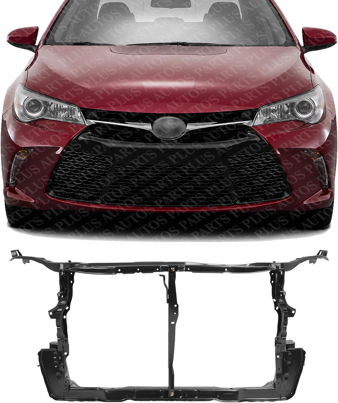 Front Radiator Support Assembly Steel Direct Replacement Compatible With 2015-2017 Toyota Camry TO1225328 5321006150