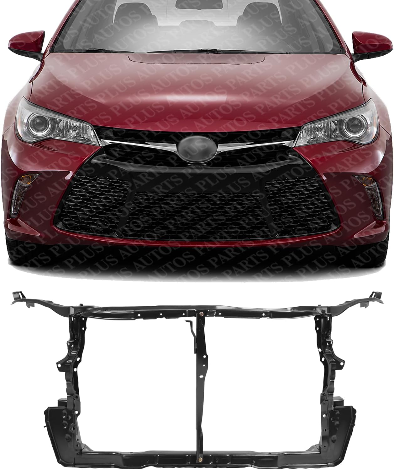 Front Radiator Support Assembly Steel Direct Replacement Compatible With 2015-2017 Toyota Camry TO1225328 5321006150