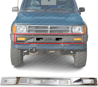 Front Bumper Chrome Steel Direct Replacement Compatible With 1984-1988 Toyota Pickup TO1002116 5211189139