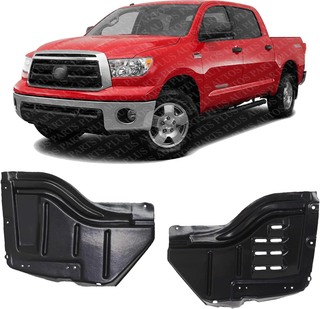 Set Of 2 Front Section Fender Liner Right Passenger & Left Driver Side Direct Replacement Compatible With 2007-2013 Toyota Tundra TO1249146 TO1248146 538050C011 538060C011