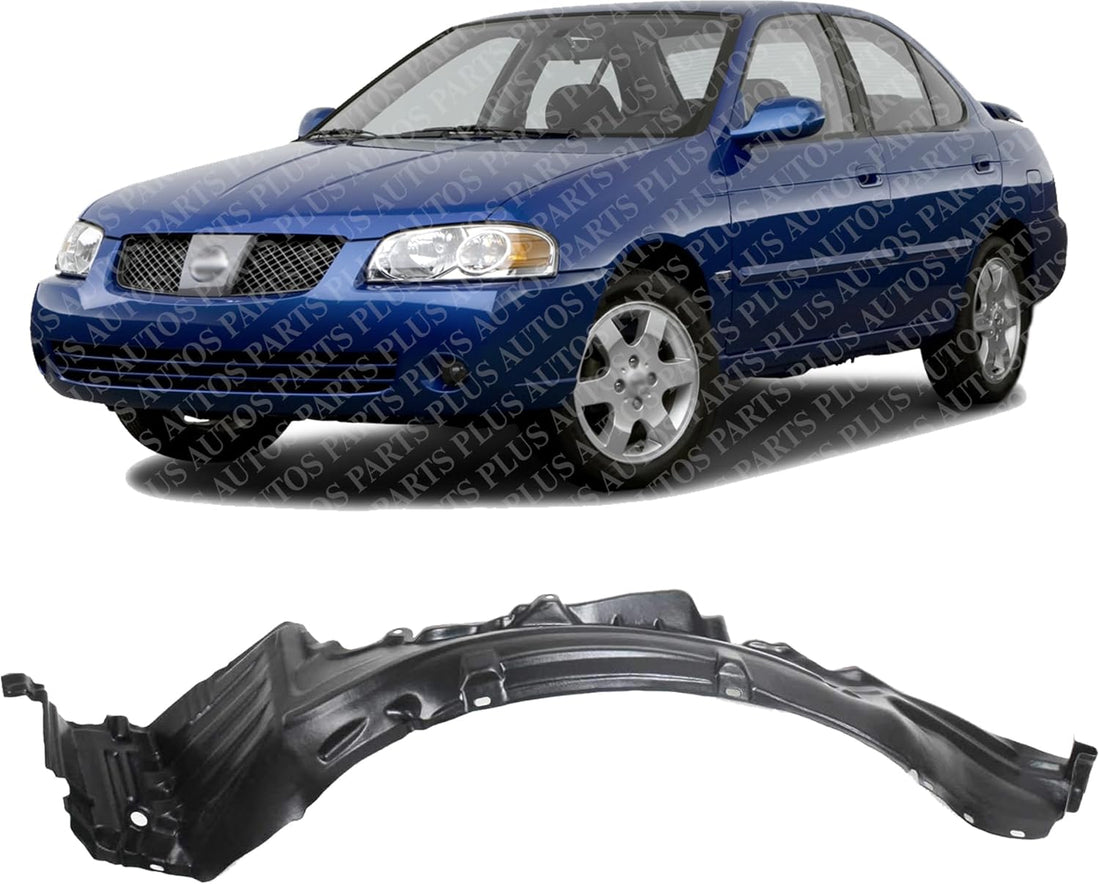 Front Fender Liner Left Driver Side Direct Replacement Compatible With 2000-2006 Nissan Sentra NI1248106 638434Z800