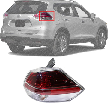 Tail Light Outer Assembly Right Passenger Side Direct Replacement Compatible With 2014-2016 Nissan Rogue NI2805102 265504BA0A
